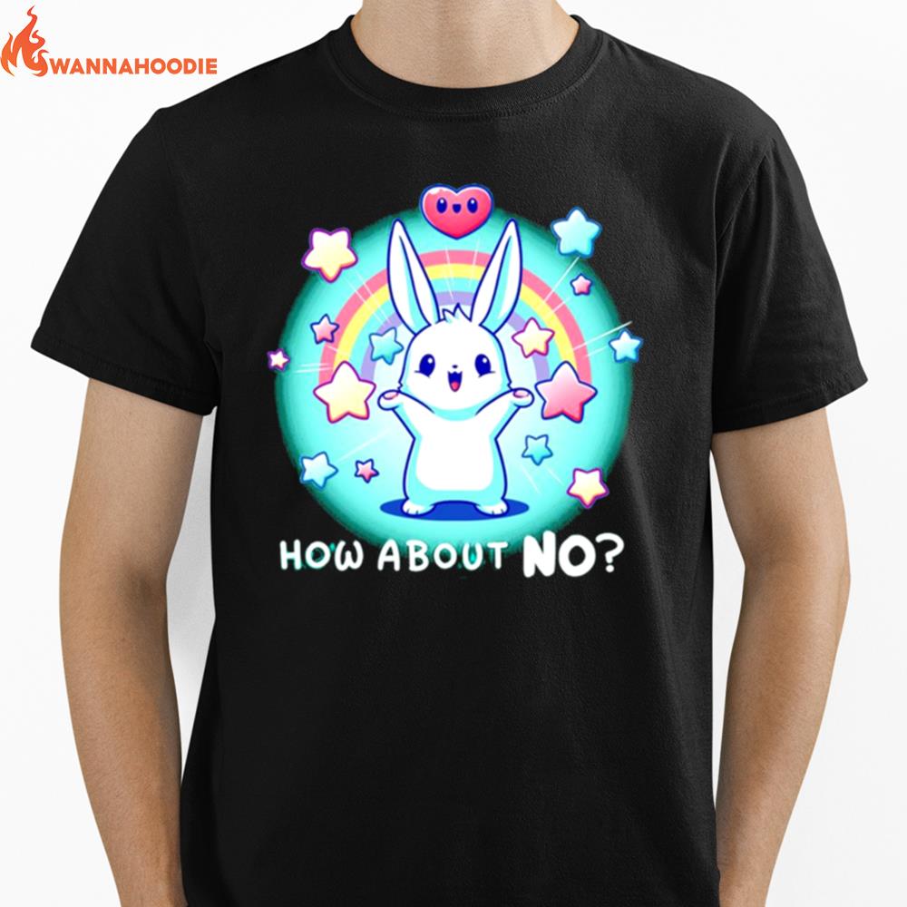 Rabbit How About No Unisex T-Shirt for Men Women