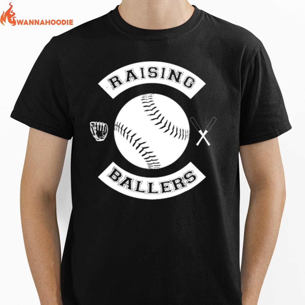 Raising Ballers Baseball Softball Unisex T-Shirt for Men Women