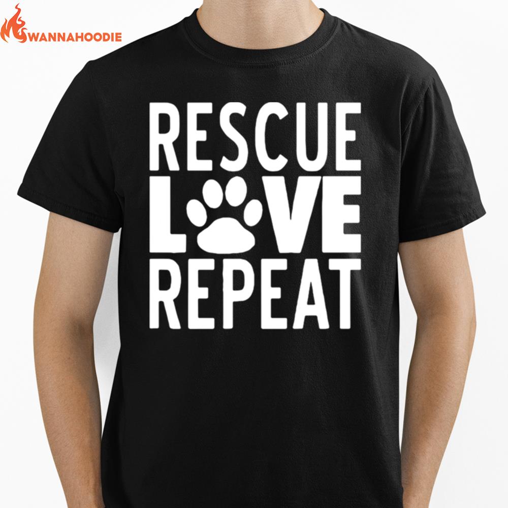 Rescue Love Repeat Unisex T-Shirt for Men Women