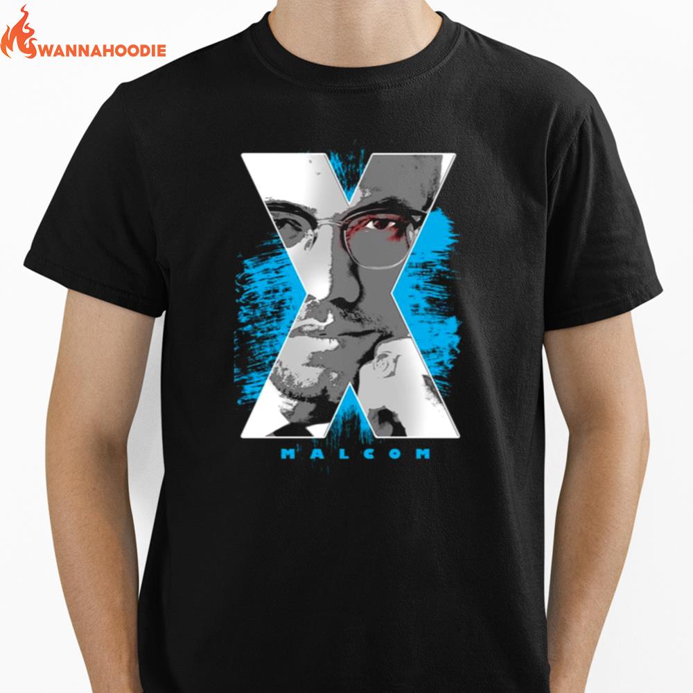 Retri Design Malcom X 90S Portrait Unisex T-Shirt for Men Women