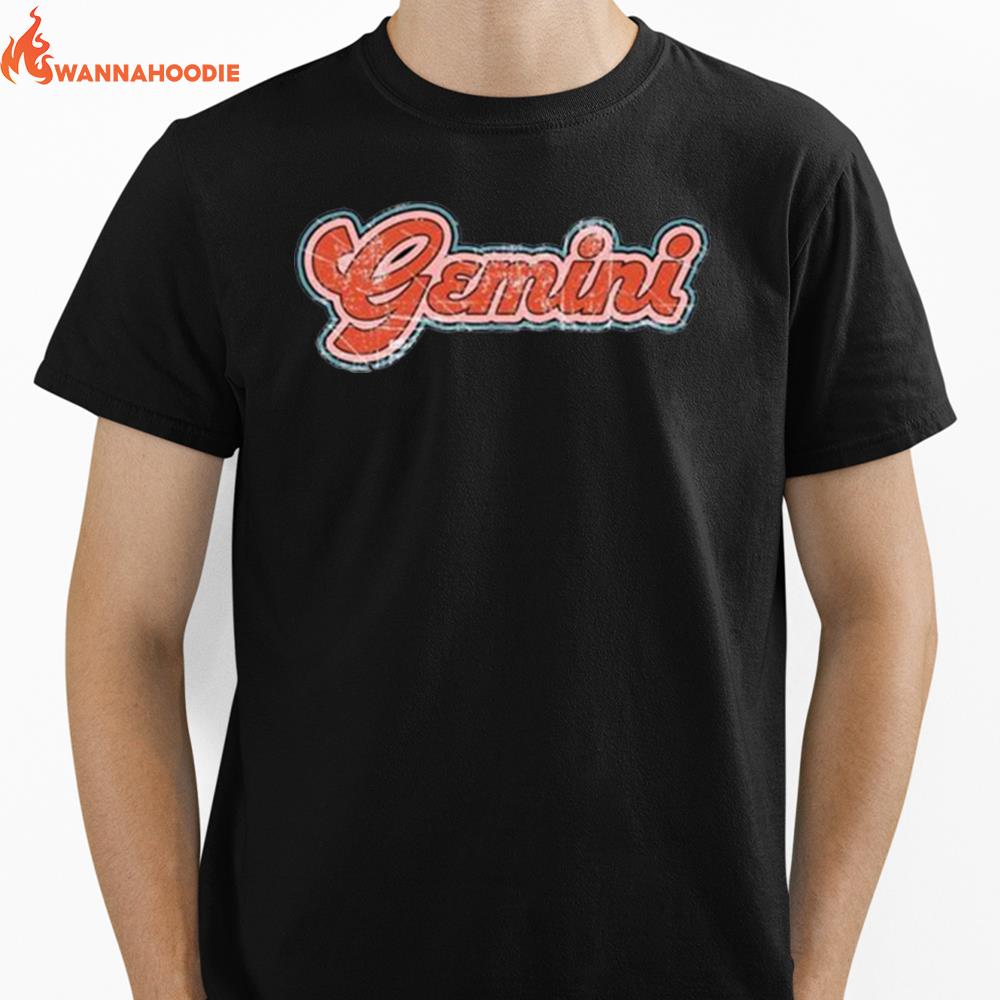 Retro Gemini Unisex T-Shirt for Men Women