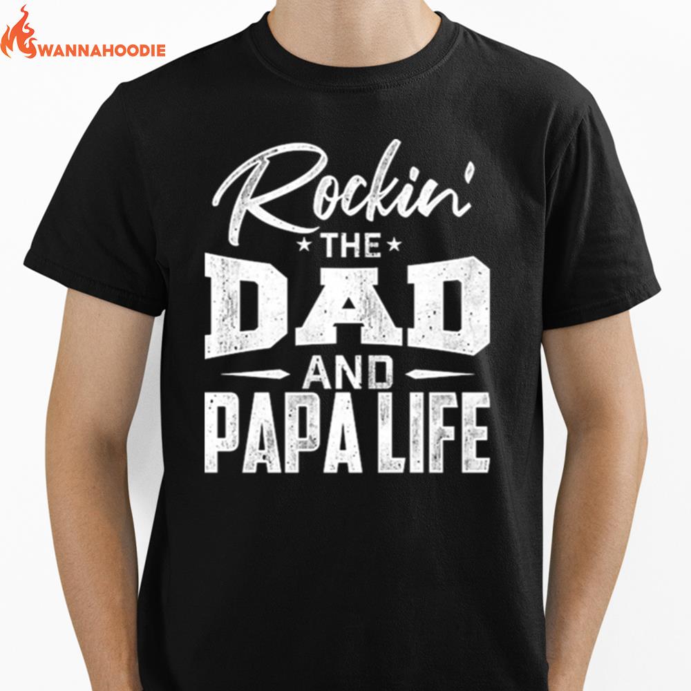 Rockin' The Dad And Papalife Unisex T-Shirt for Men Women