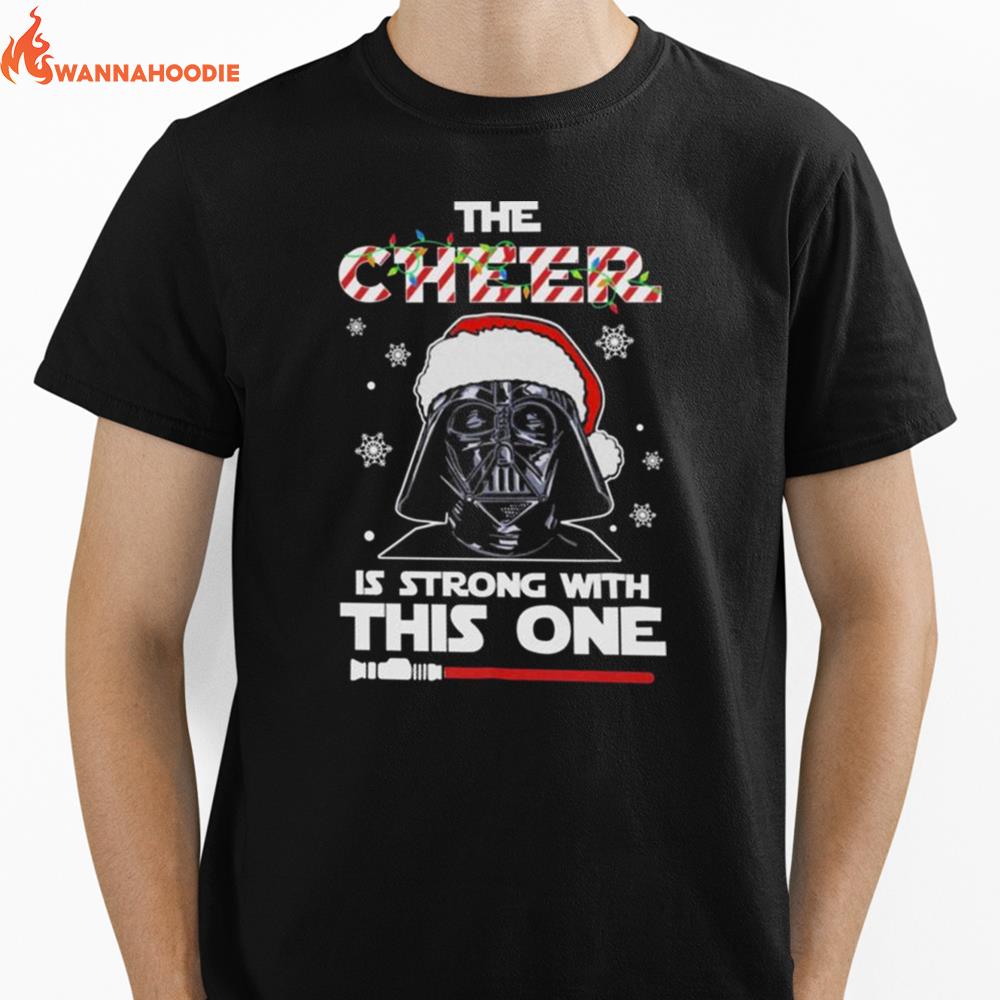 Santa Darth Vader The Cheer Is Strong With This One Christmas Unisex T-Shirt for Men Women