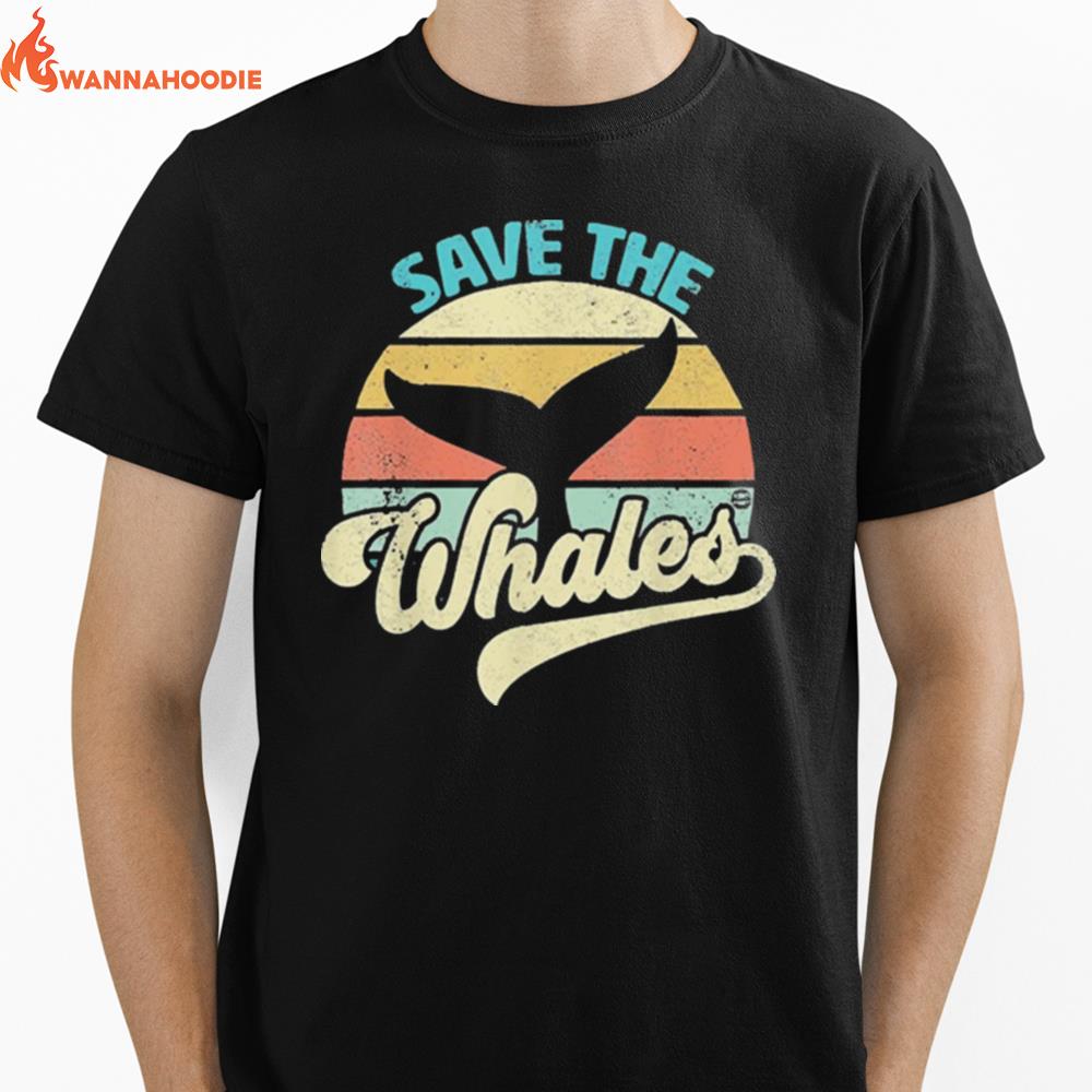 Save The Whales Vintage Unisex T-Shirt for Men Women