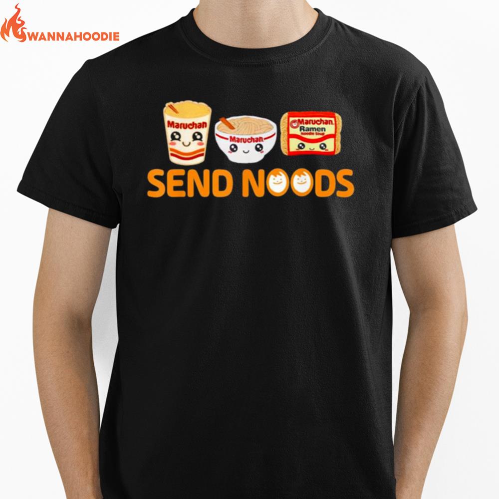 Send Noods Funny Food Ramen Noodle Unisex T-Shirt for Men Women