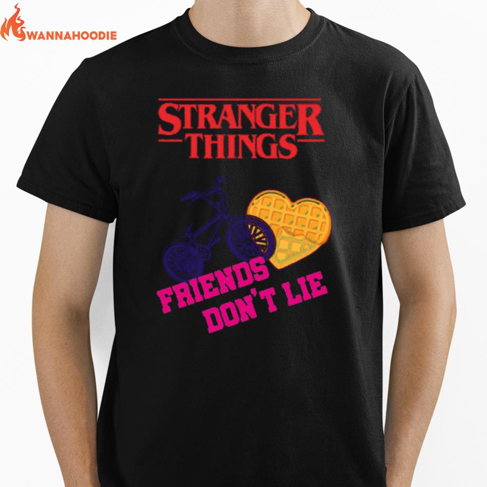 Series Stranger Things Says Girls Eleven Friends Dont Lie Great Retro Pattern Unisex T-Shirt for Men Women