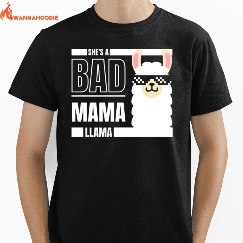 She'S A Bad Mama Llama Unisex T-Shirt for Men Women