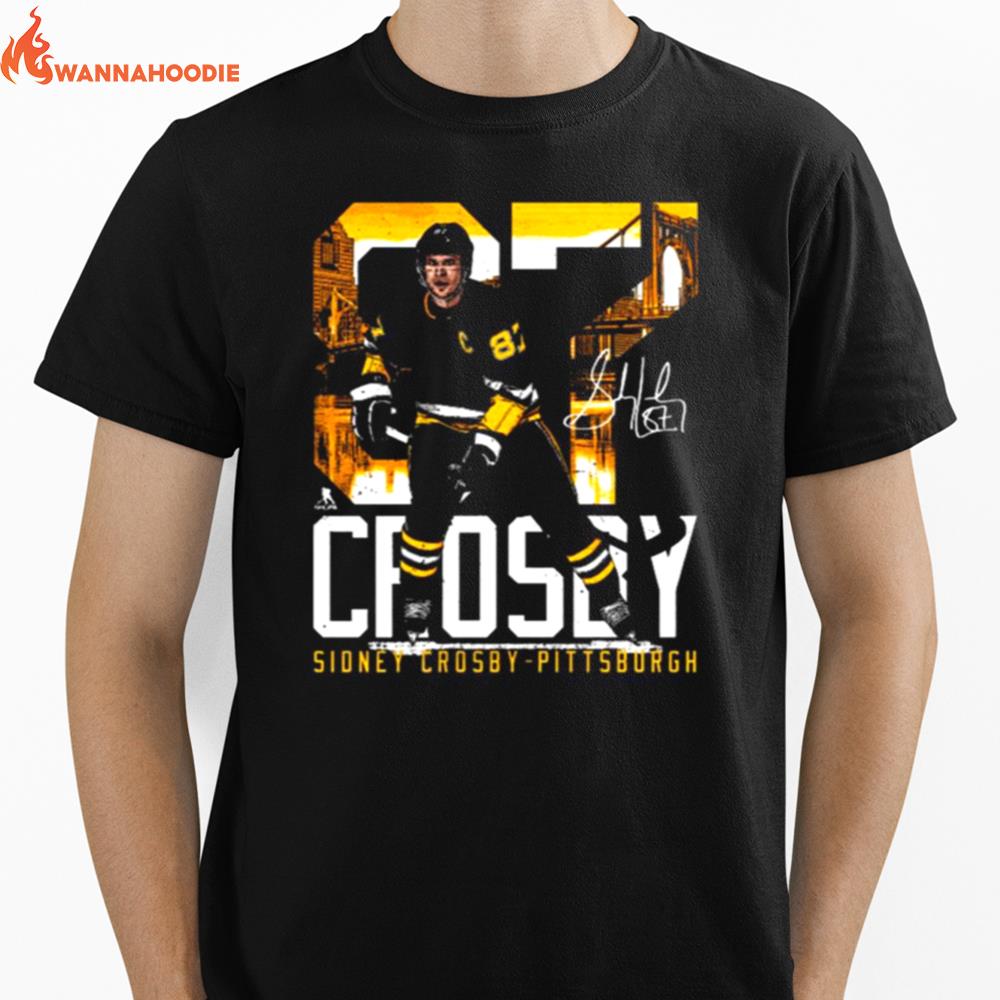 Sidney Crosby Pittsburgh Landmark Signature Unisex T-Shirt for Men Women