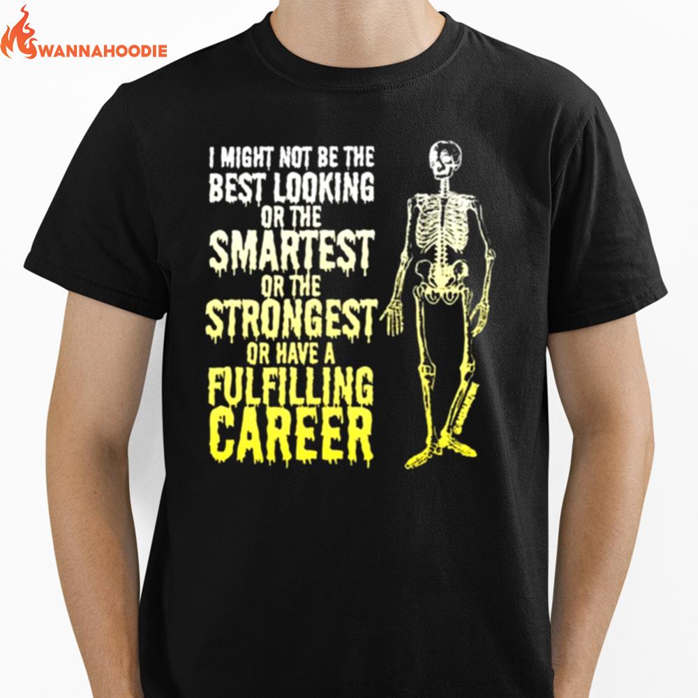 Skeleton Just Here To Bone Unisex T-Shirt for Men Women