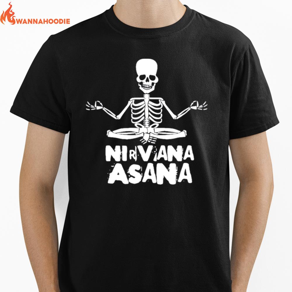 Skeleton Yoga Nirvana Asana Unisex T-Shirt for Men Women