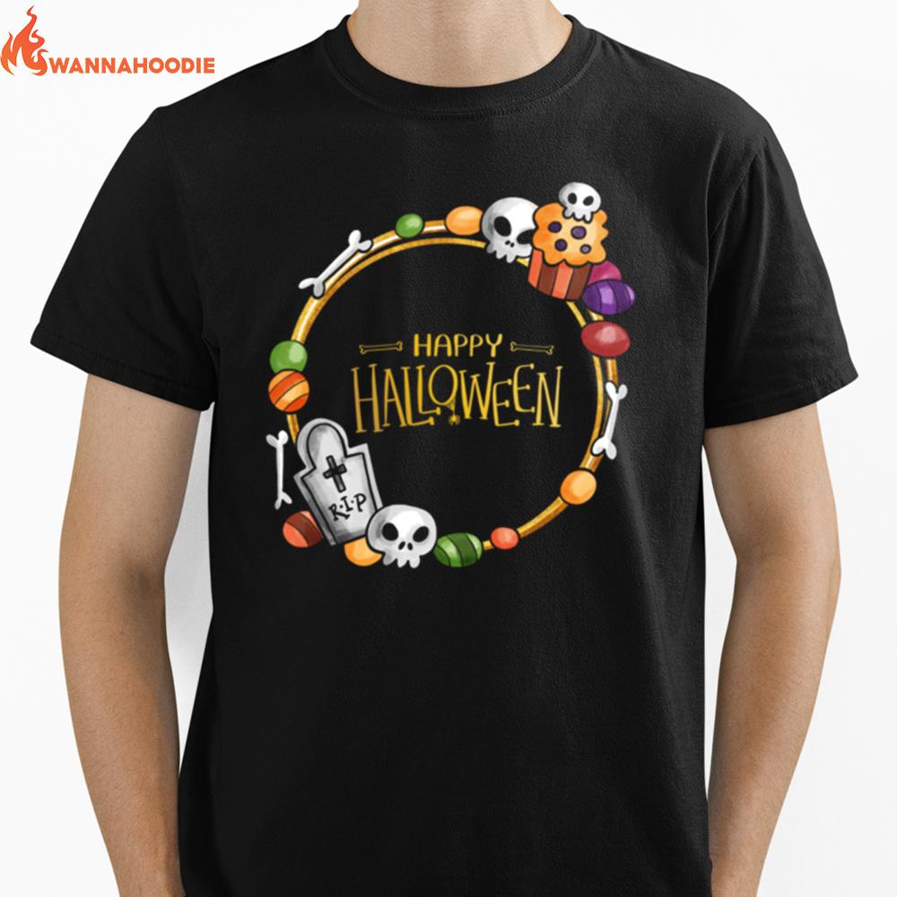 Skull Day Dead Happy Halloween Unisex T-Shirt for Men Women