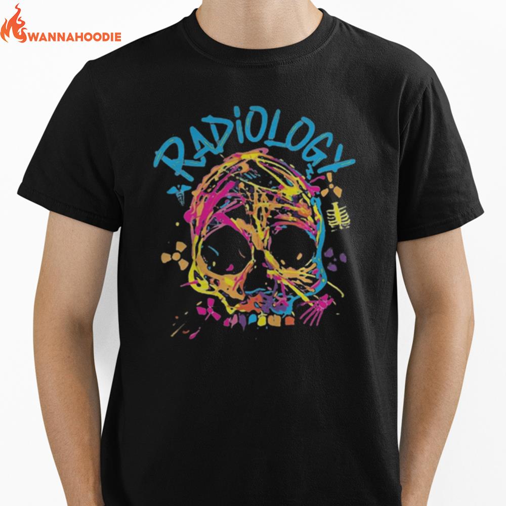 Skull Radiology Color Unisex T-Shirt for Men Women