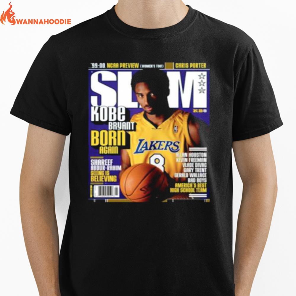 Slam Kobe Bryant Born Again Los Angeles Lakers Unisex T-Shirt for Men Women