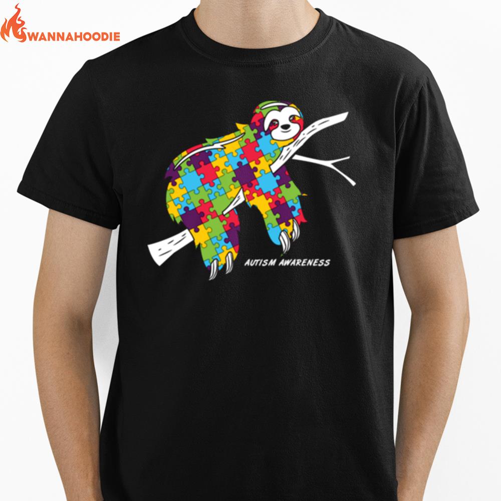 Sloth Autism Awareness Unisex T-Shirt for Men Women