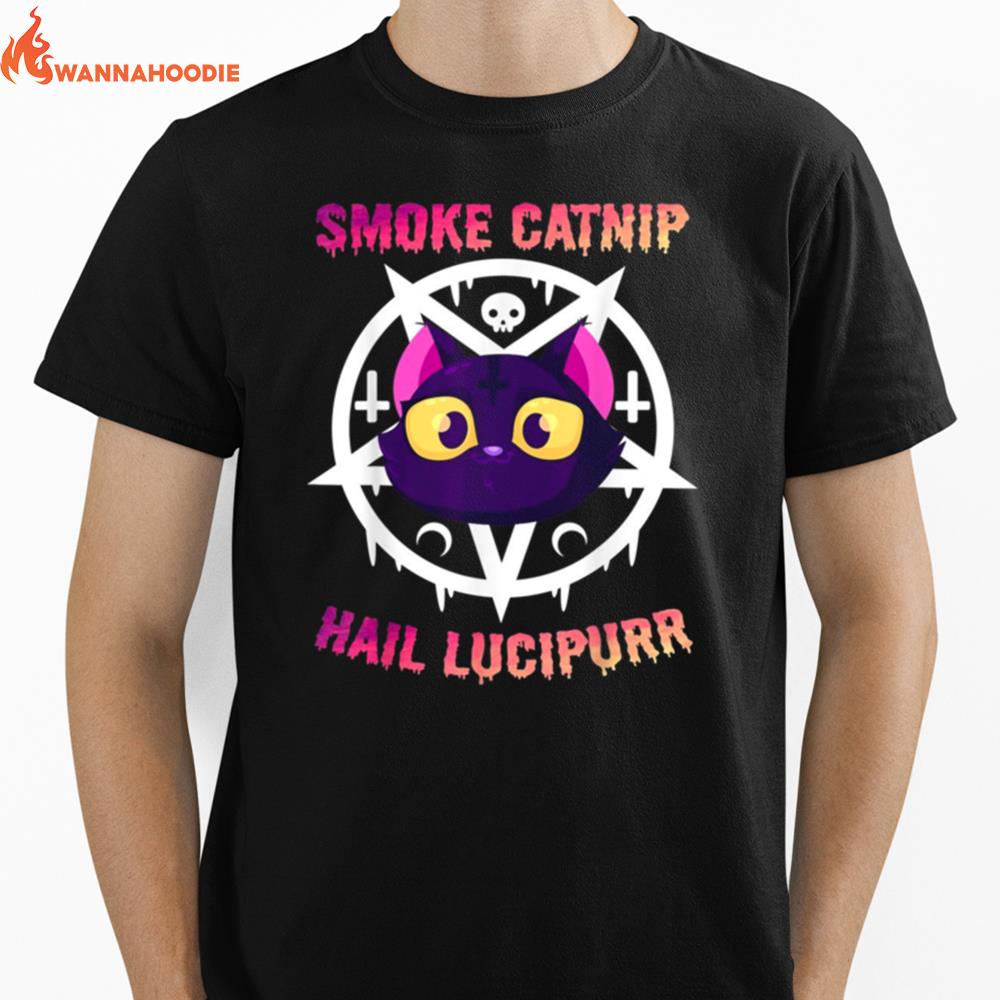 Smoke Catnip Hail Lucipurr Unisex T-Shirt for Men Women