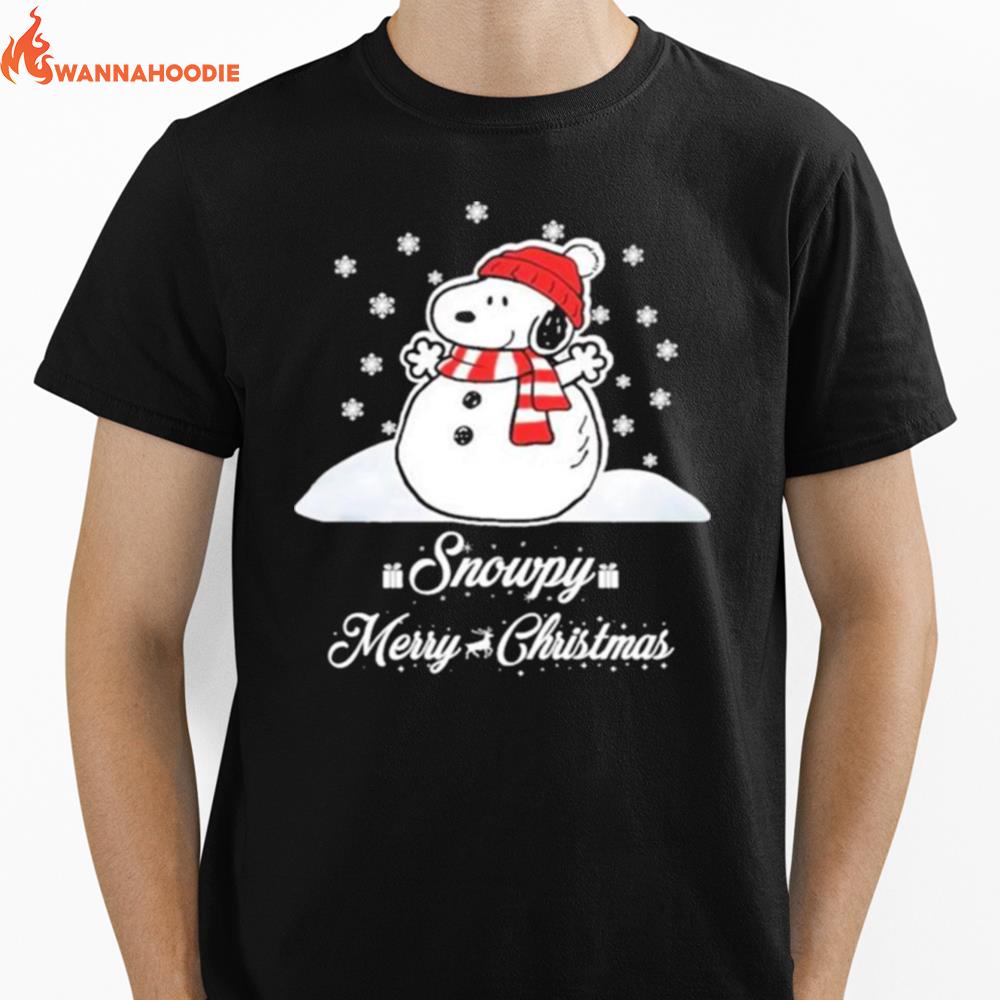 Snowpy Merry Christmas Sweater Christmas Snoopy Peanuts Unisex T-Shirt for Men Women