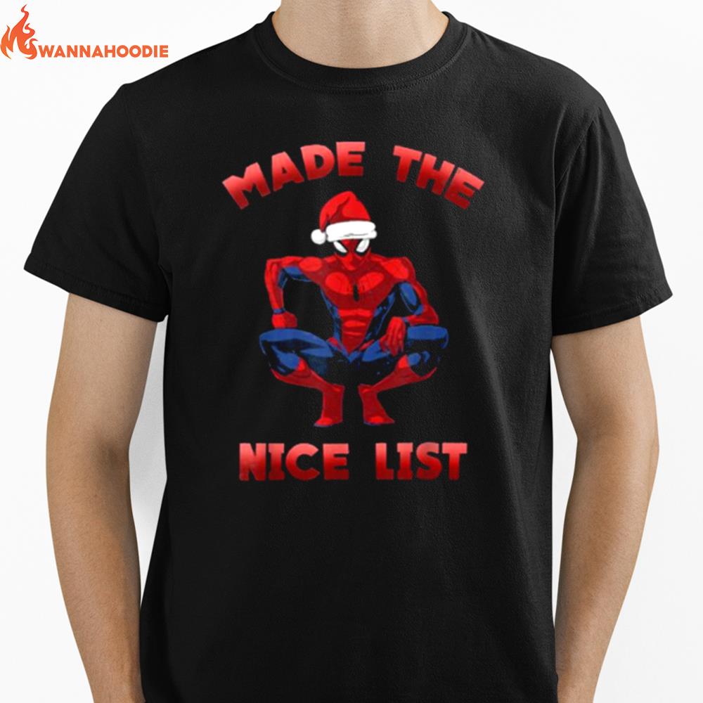 Spider Makes The Beautiful Christmas List Spiderman Christmas Unisex T-Shirt for Men Women