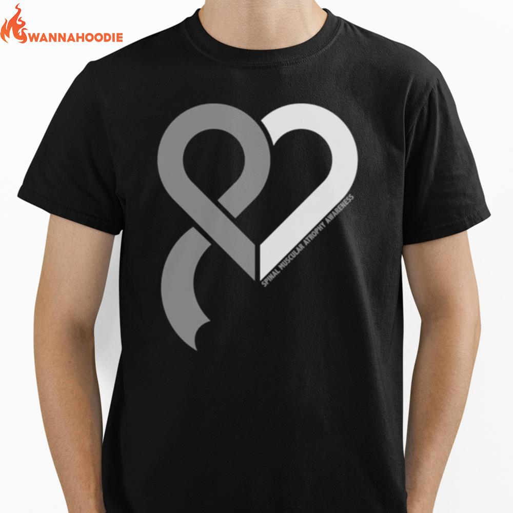 Spinal Muscular Atrophy Awareness Brain Disease Related Hear Unisex T-Shirt for Men Women