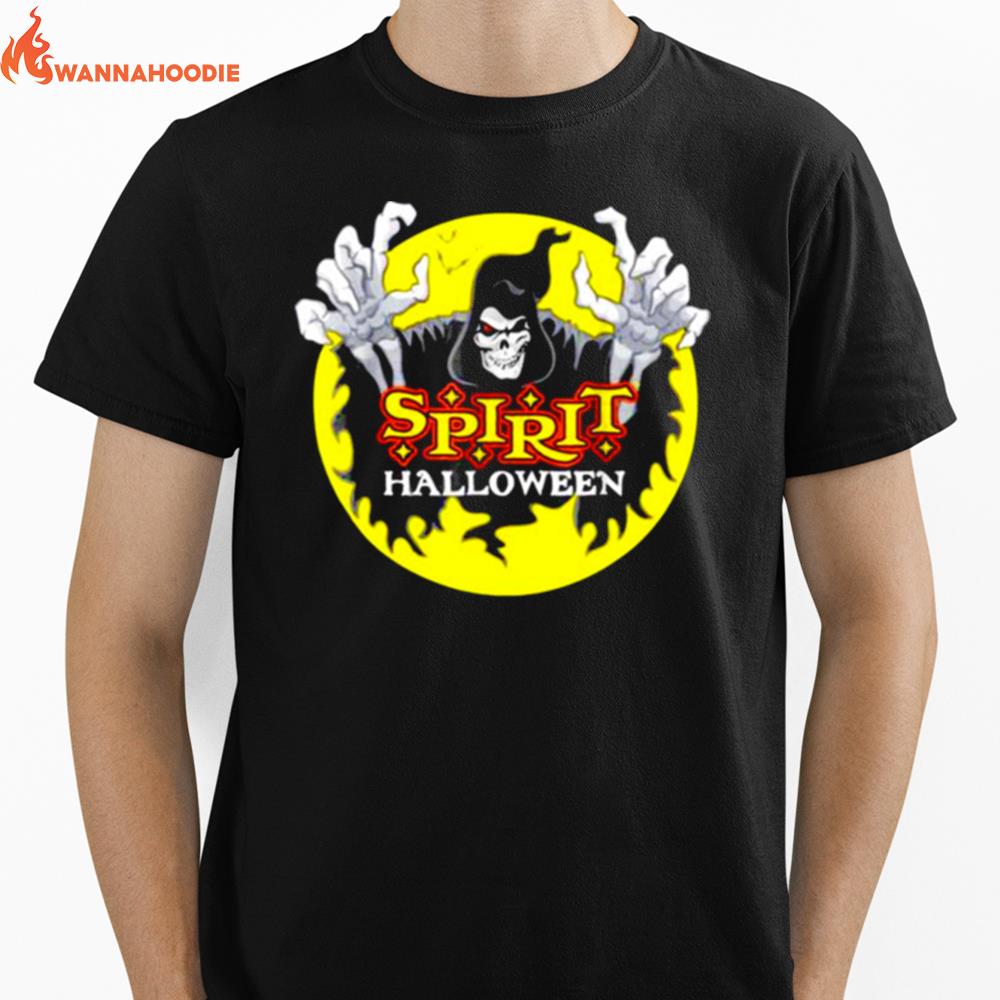 Spooky Ghost Costume Witch Groovy Vibes Hippie Halloween Unisex T-Shirt for Men Women