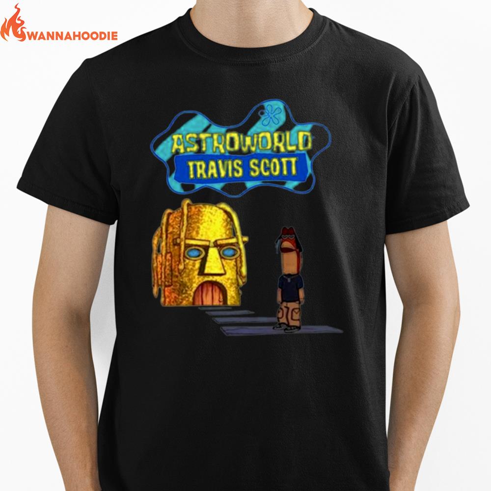 Spongebob X Astroworld Travis Scot Unisex T-Shirt for Men Women