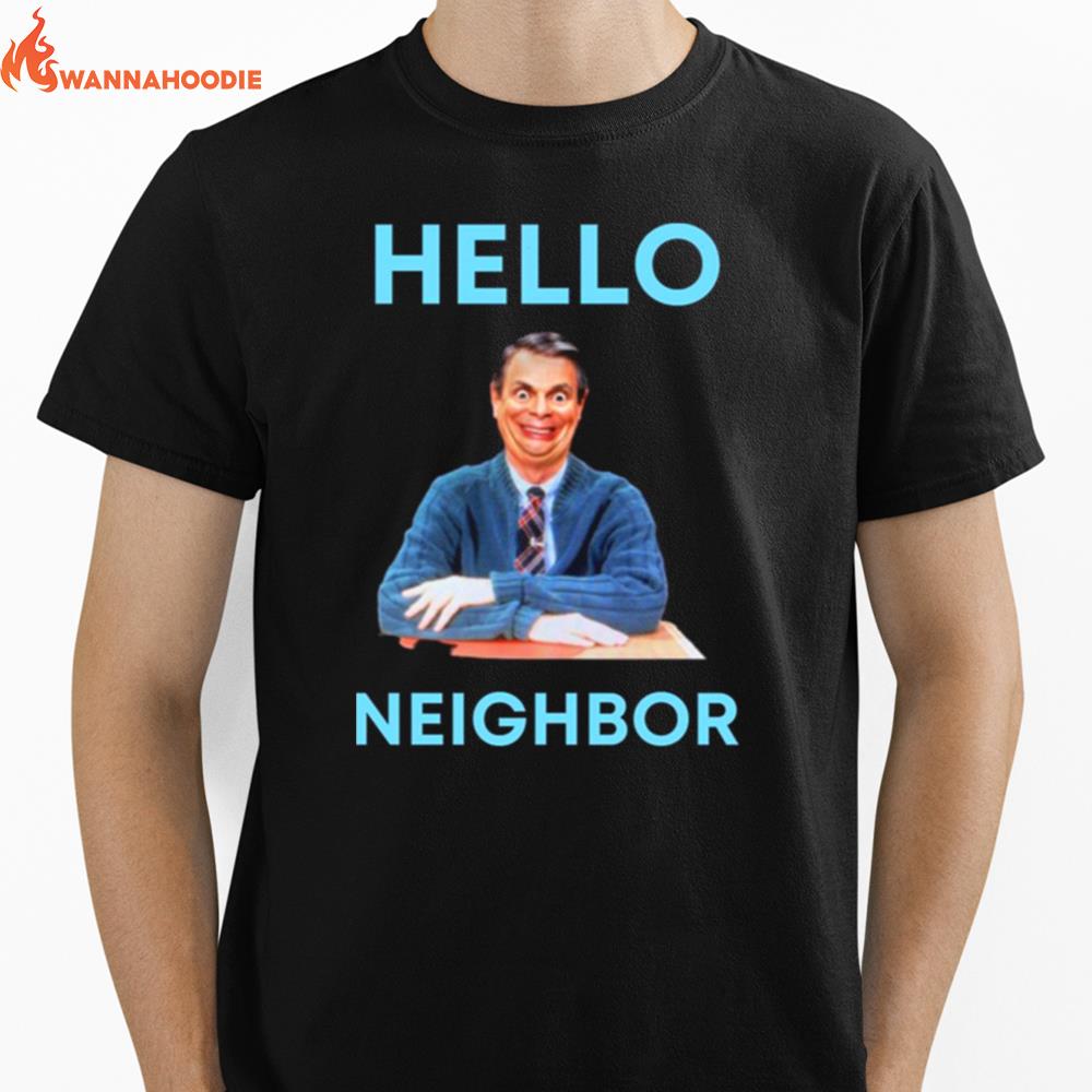 Spooky Mister Rogers Neighborhood Childrens Television Host Unisex T-Shirt for Men Women