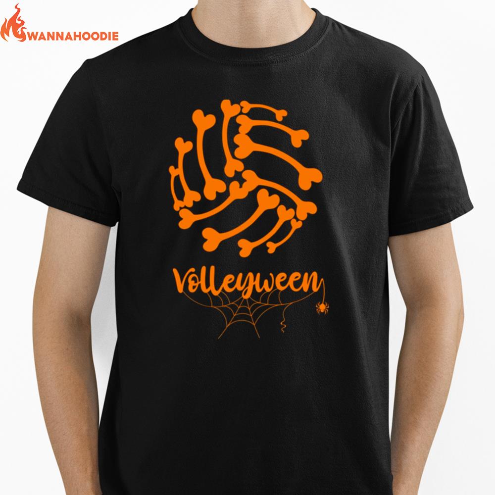 Sports Design Volleyball Skeleton Player Unisex T-Shirt for Men Women