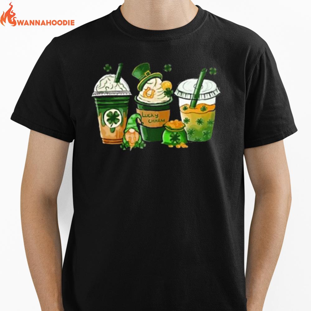 St. Patrick'S Day Coffee Lucky Latte Gif Unisex T-Shirt for Men Women