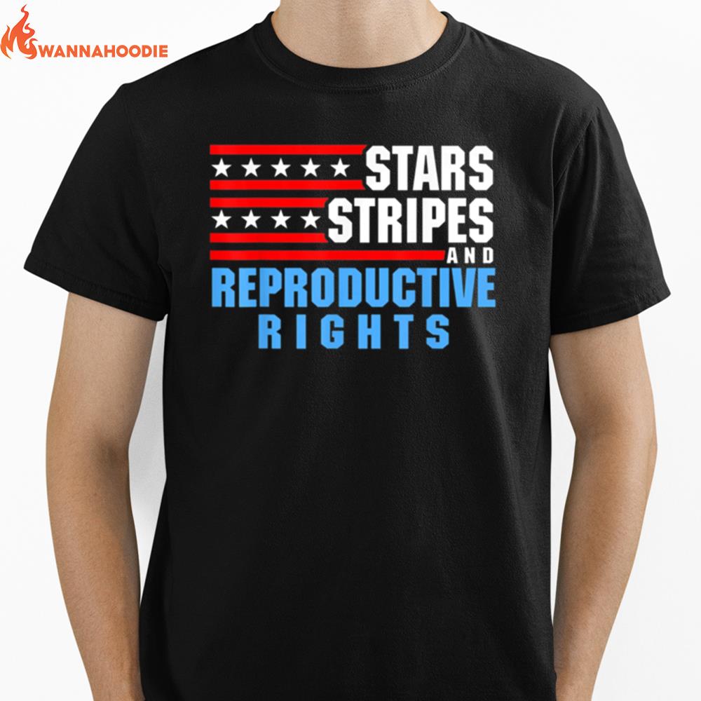 Stars Stripes Reproductive Rights Patriotic Usa Flag Unisex T-Shirt for Men Women