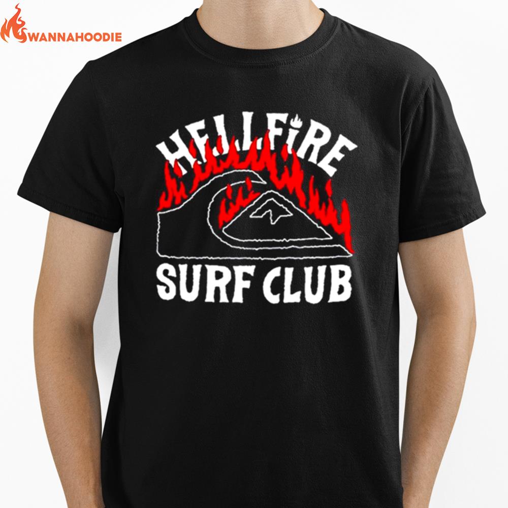 Stranger Things X Quiksilver Hell Fire Surf Club Unisex T-Shirt for Men Women