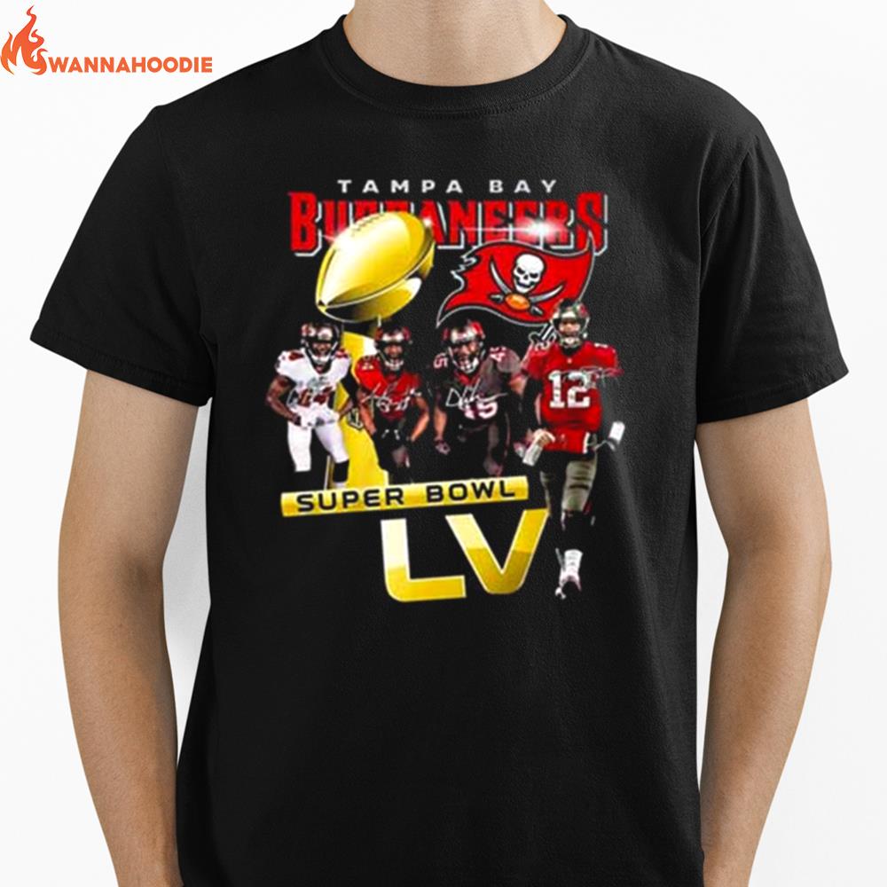 Tampa Bay Buccaneers Super Bowl Lvi Signatures Unisex T-Shirt for Men Women