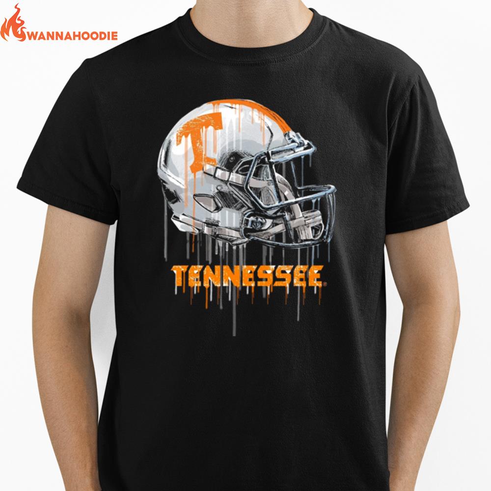 Tennessee Vols Original Dripping Football Helmet Black Unisex T-Shirt for Men Women