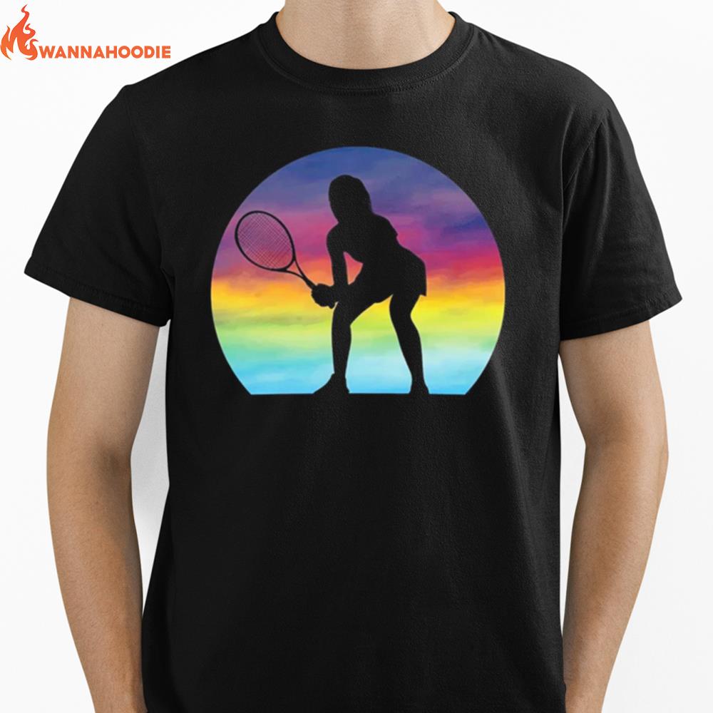 Tennis For Girls Retro Sunse Unisex T-Shirt for Men Women