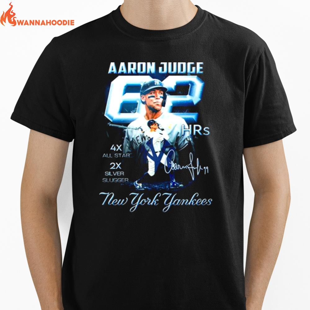 The Aaron Judge 62 Hrs Home Run New York Yankees Signature Unisex T-Shirt for Men Women