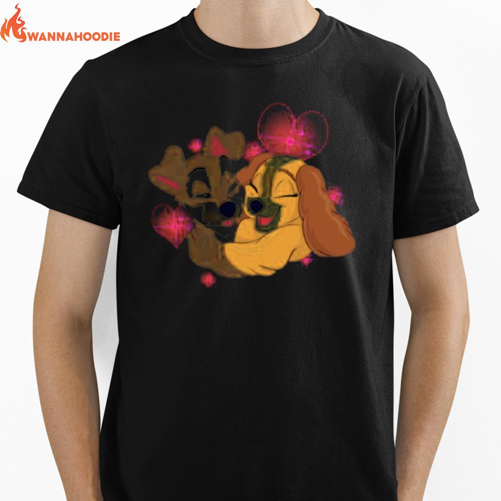 The Big Hug Love Lady And The Tramp Unisex T-Shirt for Men Women