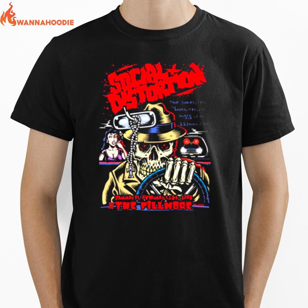 The Fillmore Social Distortion Artwork Unisex T-Shirt for Men Women