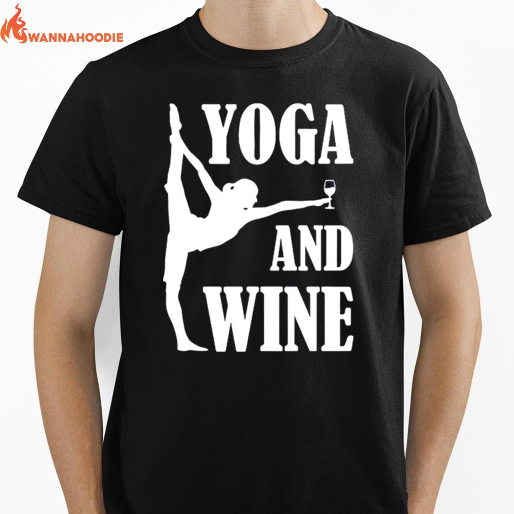 The Girl Yoga And Wine Unisex T-Shirt for Men Women