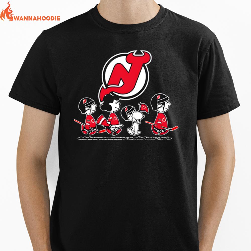 The Peanuts New Jersey Devils Hockey Logo Unisex T-Shirt for Men Women