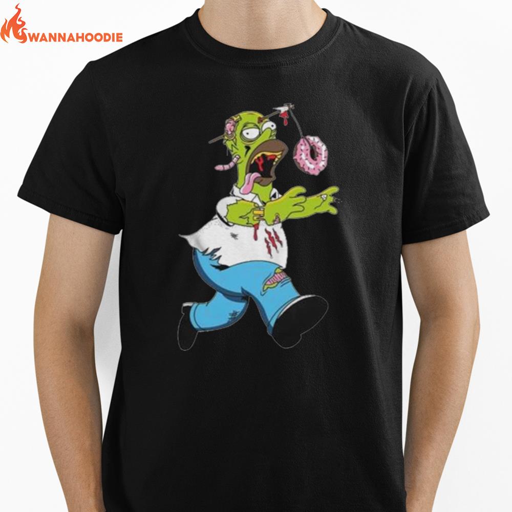 The Simpsons Treehouse Of Horror Homer Zombie Donut Head Halloween Unisex T-Shirt for Men Women