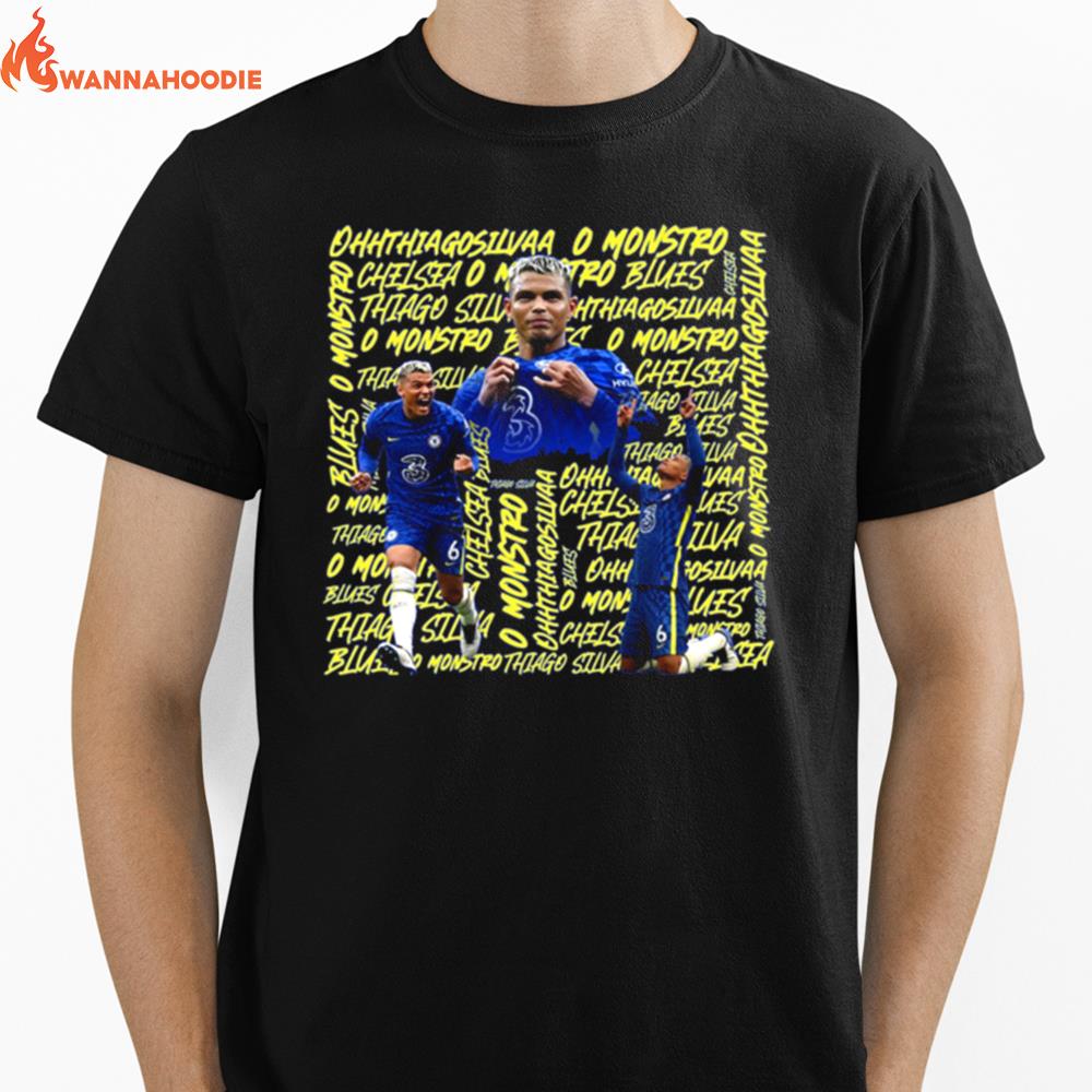 Thiago Silva O Monstro Blues Football Unisex T-Shirt for Men Women