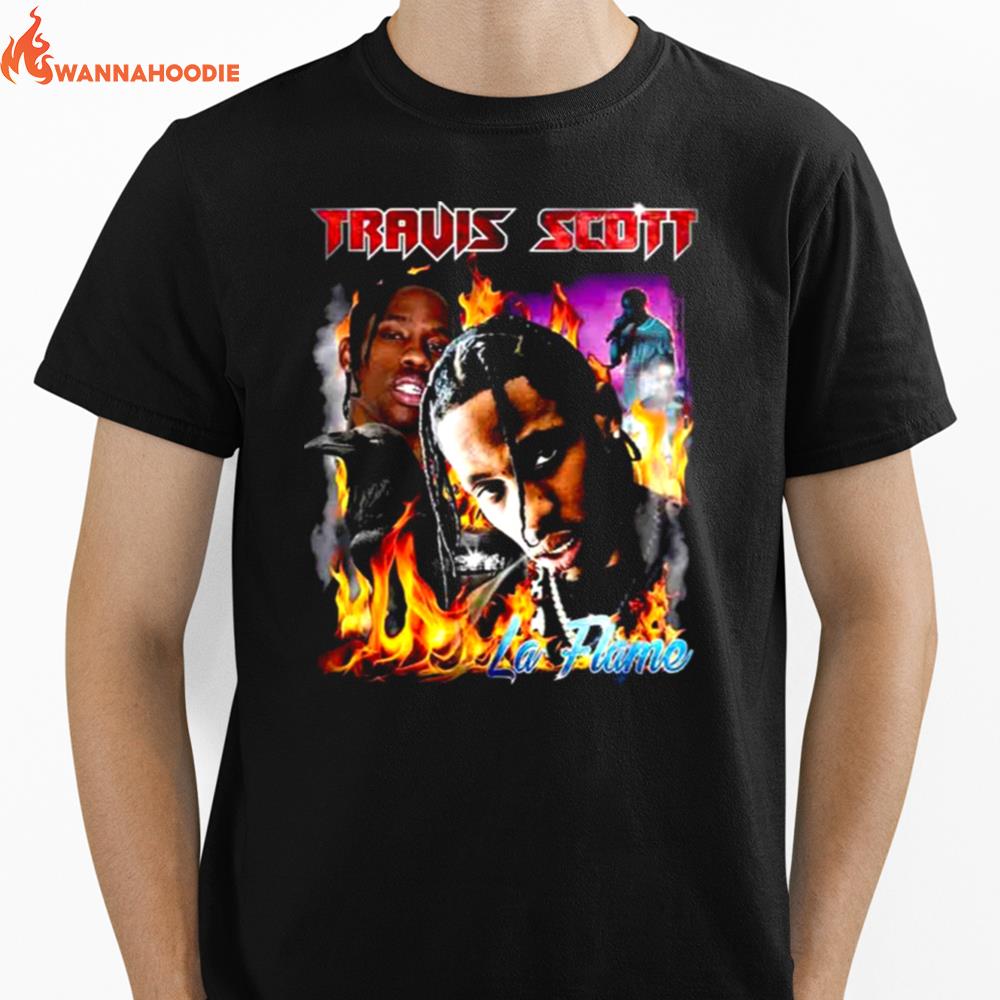 Travis Scott La Flame Retro Unisex T-Shirt for Men Women