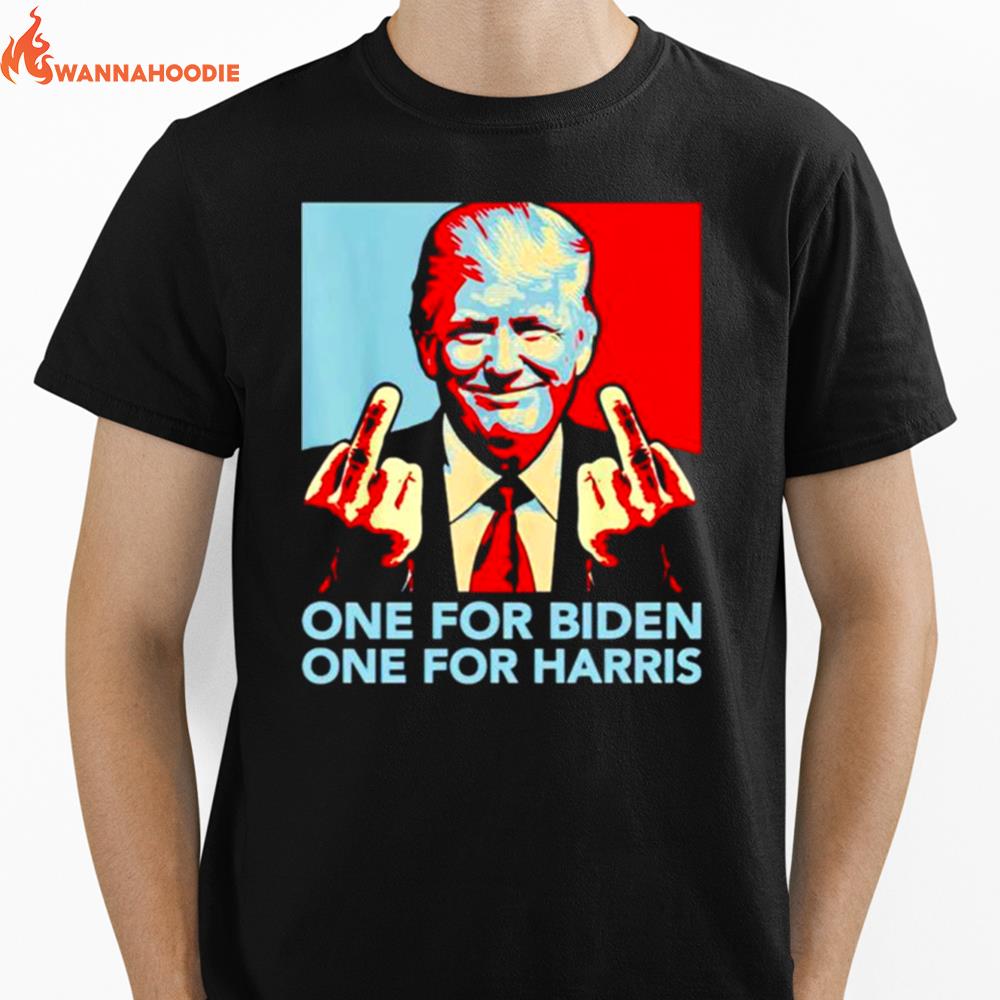 Trump Fuck One For Biden One For Harris Unisex T-Shirt for Men Women