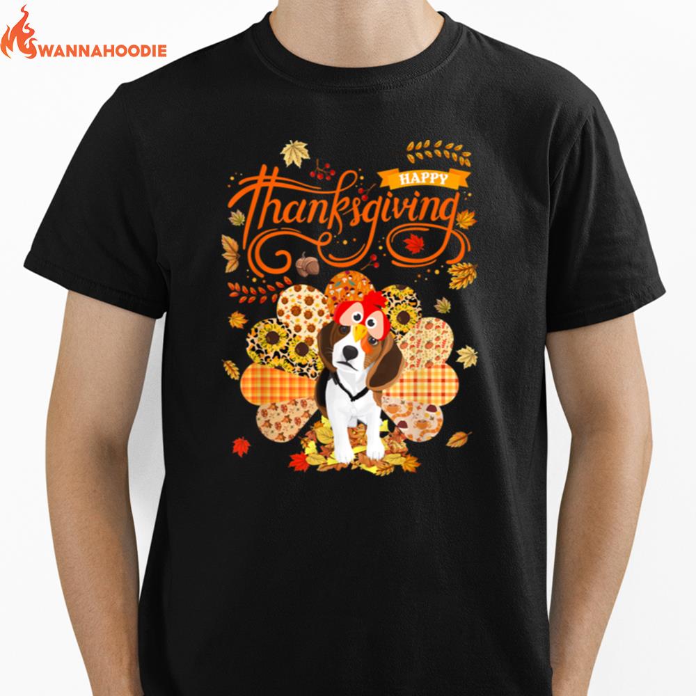 Turkey Dog Beagle Happy Thanksgiving Autumn Fall Lover Unisex T-Shirt for Men Women