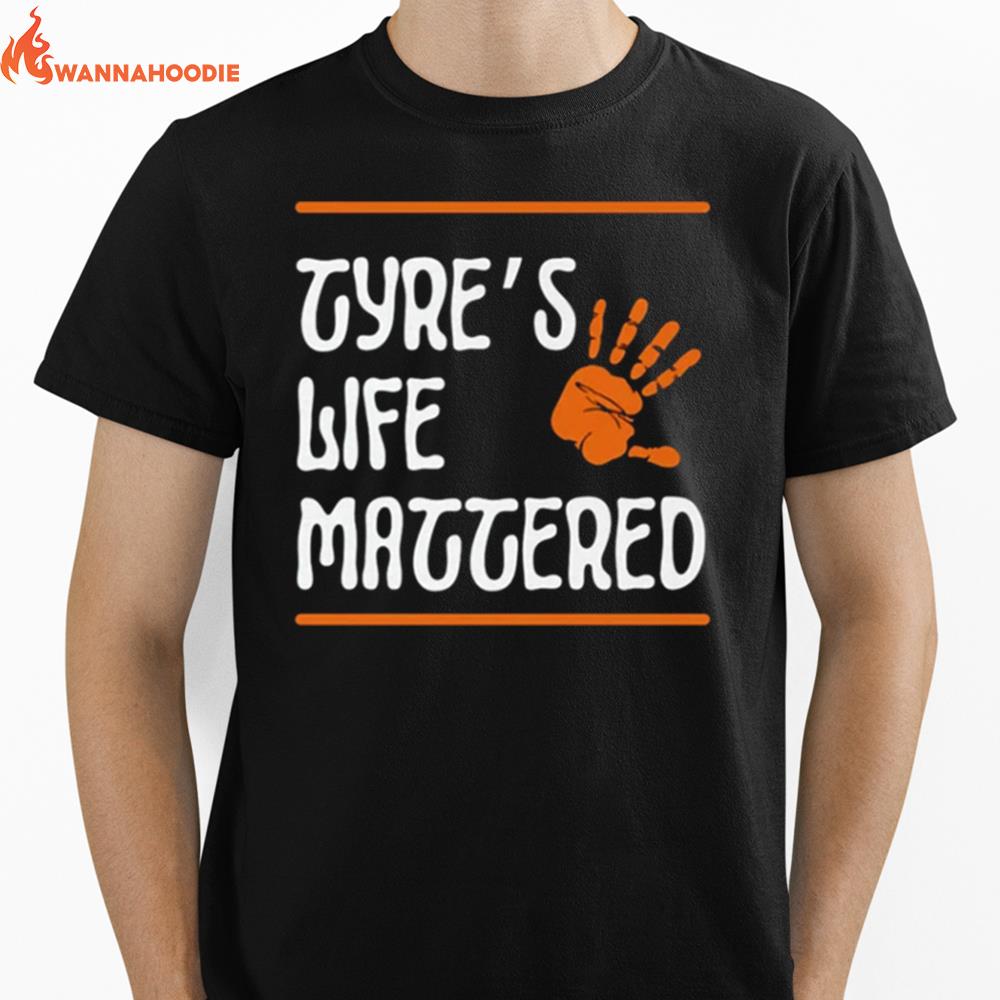 Tyres Life Mattered Justice For Black Lives Unisex T-Shirt for Men Women