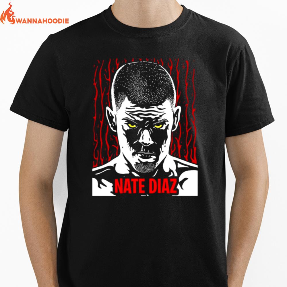 Ufc Champions Portrait Nate Diaz Unisex T-Shirt for Men Women