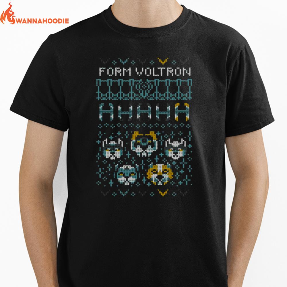 Ugly Voltron Holiday Pattern Christmas Unisex T-Shirt for Men Women