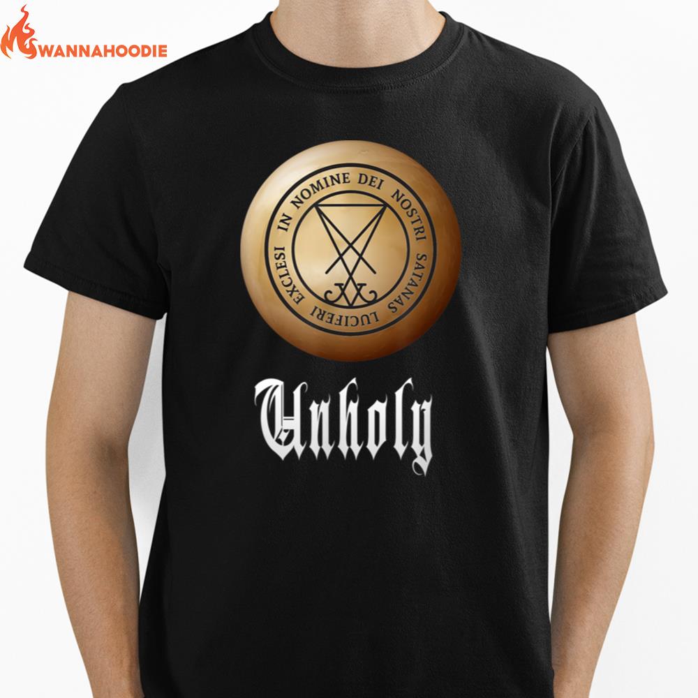 Unholy, Satanist, Devil, Gothic, Full Moon, Satan Unisex T-Shirt for Men Women