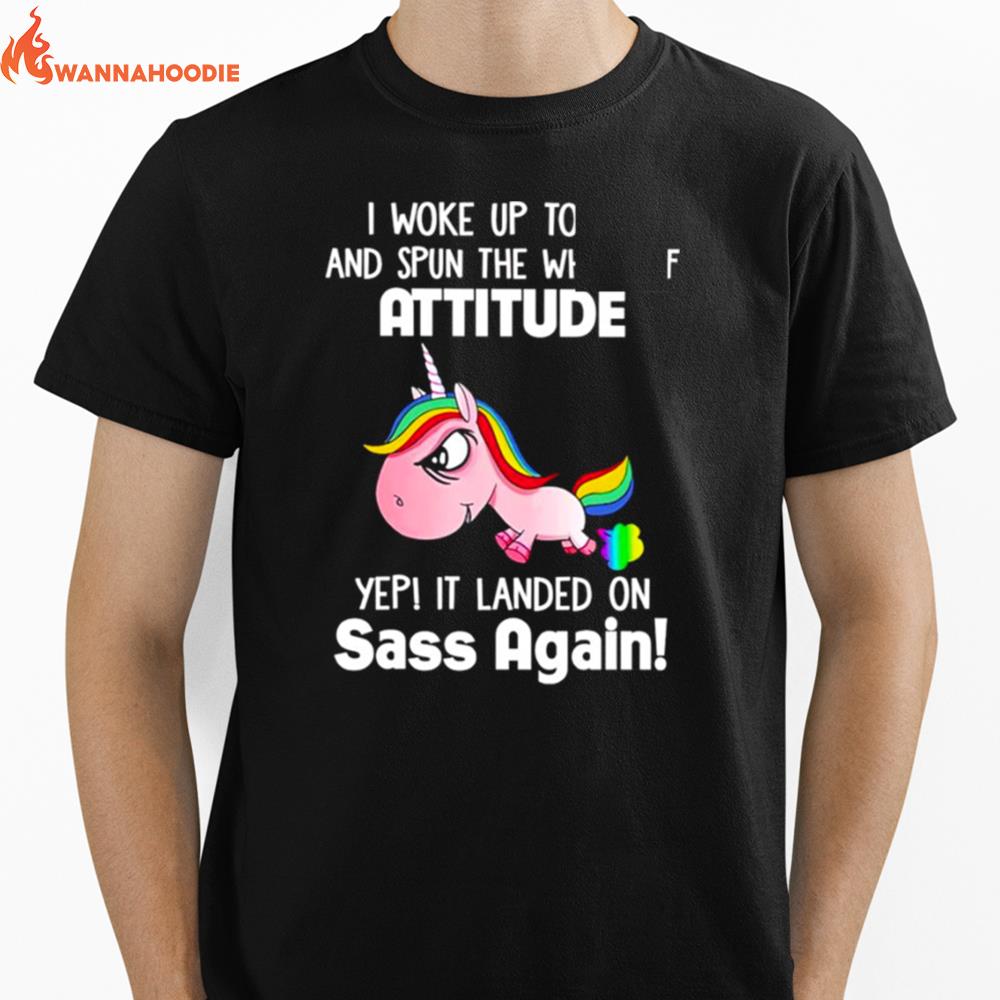 Unicorn I Woke Up Today And Spun The Wheel Of Attitude Unisex T-Shirt for Men Women