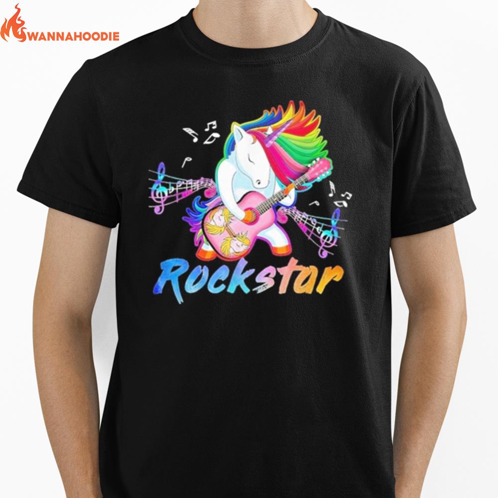 Unicorn Rockstar Guitar Unisex T-Shirt for Men Women