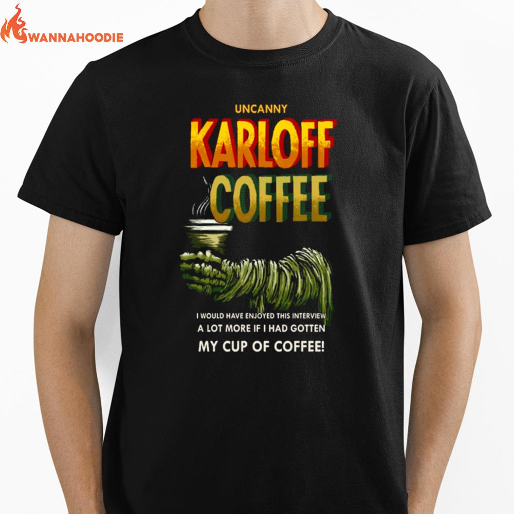 Universal Monsters Karloff Coffee Halloween Unisex T-Shirt for Men Women