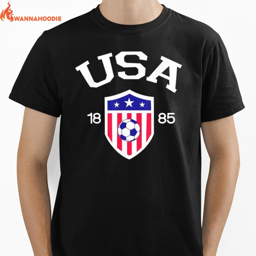 Usa Soccer 1885 American Flag Football Lover Unisex T-Shirt for Men Women